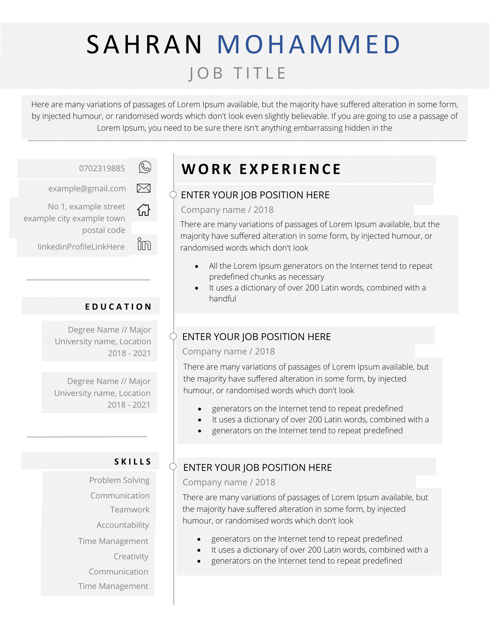 CV Template